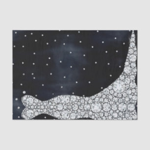 Diamant Hochzeitskleid Modern Blau Brautparty Seidenpapier