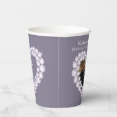 Diamant Hochzeitstag 60. Foto grau Pappbecher (Rechts)