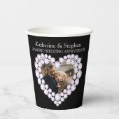 Diamant Hochzeitstag 60. Foto schwarz Pappbecher (Vorderseite)