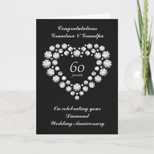 Diamant Hochzeitstag Karte 60 Jahre Karte Zazzle De