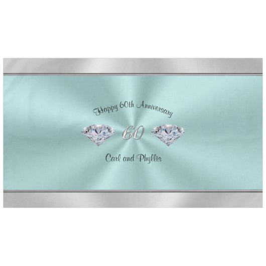 Diamant-Hochzeitstag-Tabellen-Dekorationen Tischdecke (Vorderseite (Horizontal))