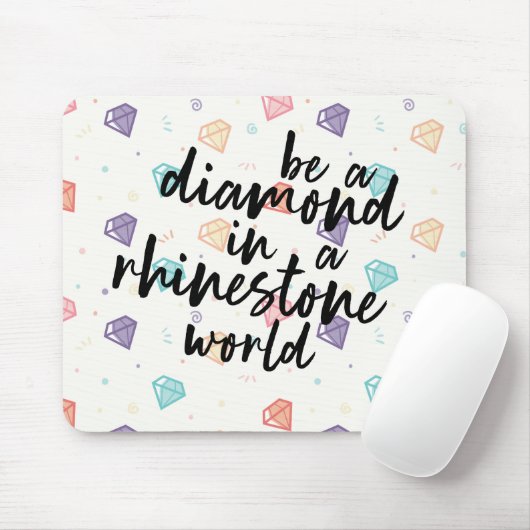 Diamant in einer diamante de imitación-Welt Mousepad (Mit Mouse)