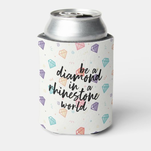Diamant in einer Kristall-Welt Dosenkühler (Kanne Rückseite)