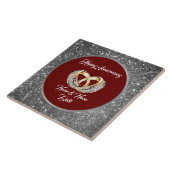 Diamant individuell anpassbare Eheringe Silber Jub Fliese (Seite)