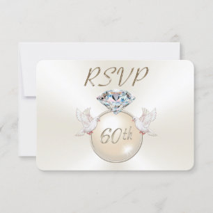 Diamant individuell anpassbare RSVP-Karten mit Wah RSVP Karte