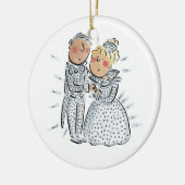 Diamant-Jahrestag Keramik Ornament (Links)