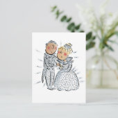 Diamant-Jahrestag Postkarte (Stehend Vorderseite)