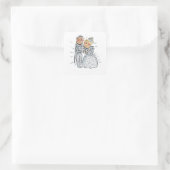 Diamant-Jahrestag Quadratischer Aufkleber (Tasche)