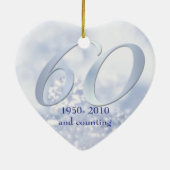 Diamant-Jahrestags-Verzierung Keramikornament (Hinten)