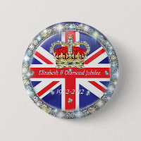 Diamant-Jubiläum-GedenkButtonrückseite Knopf