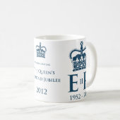 Diamant-Jubiläum-GedenkTasse Kaffeetasse (VorderseiteRechts)