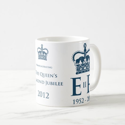 Diamant-Jubiläum-GedenkTasse Kaffeetasse (VorderseiteRechts)