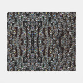 Diamant Juwel Muster elegante silberne schwarz Fleecedecke (Vorderseite (Horizontal))