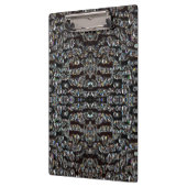 Diamant Juwel Muster elegante silberne schwarz Klemmbrett (Links)