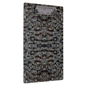 Diamant Juwel Muster elegante silberne schwarz Klemmbrett (Rechts)