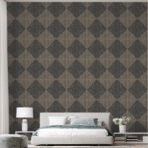 Diamant-Karo-Riss-Textur Taupe und Braun Tapete