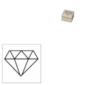Diamant-Kontur Gummistempel (Stempel)