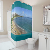 Diamant Kopf und Waikiki Duschvorhang (Beispiel)