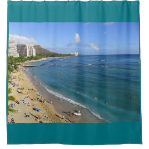 Diamant Kopf und Waikiki Duschvorhang