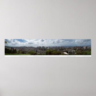 Diamant-Kopf - Waikiki - Honolulus 180° Panorama Poster