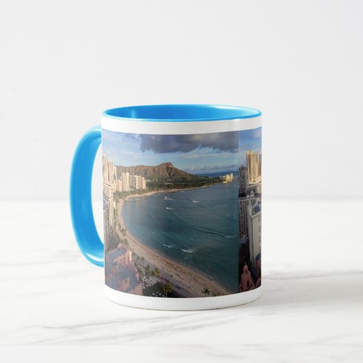 Diamant-Kopf, Waikiki Strand, Hawaii Tasse (Vorderseite Links)