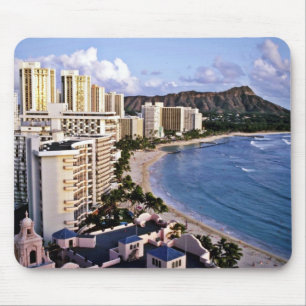 Diamant-Kopf - Waikiki Strand, Oahu Mousepad