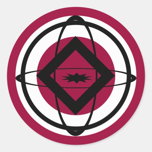 Diamant, Kugeln, Ellipsen Runder Aufkleber (Vorderseite)