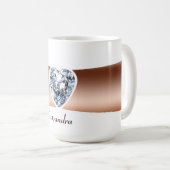 Diamant-kupferne personalisierte Tasse (VorderseiteRechts)