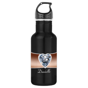 Diamant - kupfernes personalisiertes edelstahlflasche