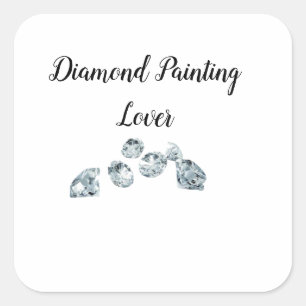 Diamant-Lackierung Quadratischer Aufkleber