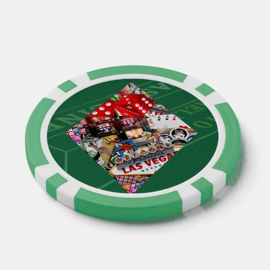 Diamant - Las Vegas Spielkartenform Pokerchips (Einzeln)