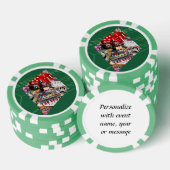 Diamant - Las Vegas Spielkartenform Pokerchips (Stapel)