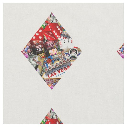Diamant - Las Vegas Spielkartenform Stoff (Nahaufnahme)