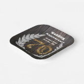 Diamant Laurel & 70TH Gold, Hochzeitstag Pa Pappteller (Gewinkelt)