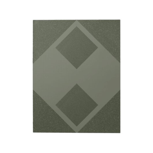 Diamant Layered Moss Green Geometpad Editor Notizblock (Rotiert)