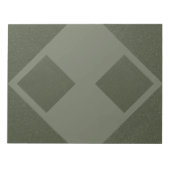 Diamant Layered Moss Green Geometpad Editor Notizblock (Vorderseite)