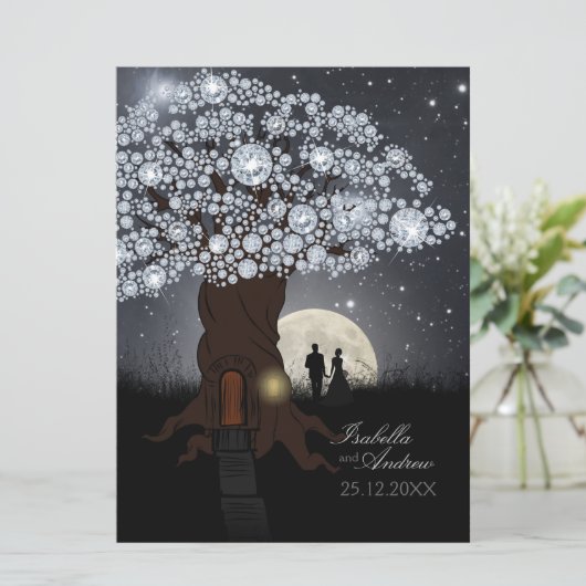 Diamant-Liebe Einladung (Stehend Vorderseite)