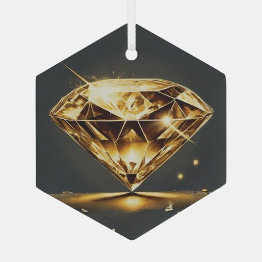 Diamant Light Black Ornament Aus Glas (Rückseite)