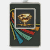 Diamant Light Black Rahmen-Ornament Silber (Vorderseite)