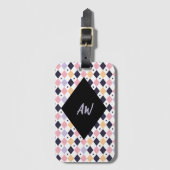 Diamant Lila rosa mit Spinnen Gepäckanhänger (Vorderseite Vertikal)