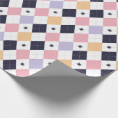 Diamant Lila rosa mit Spinnen Geschenkpapier (Ecke)