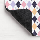 Diamant Lila rosa mit Spinnen Mousepad (Ecke)