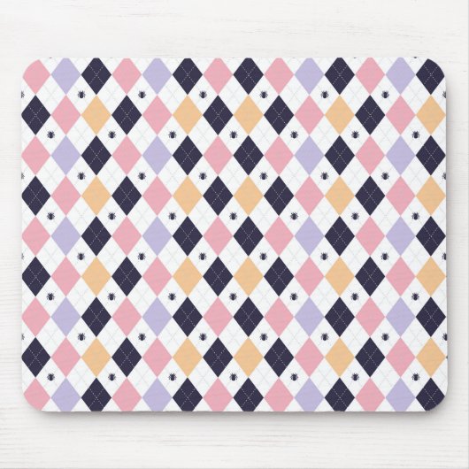 Diamant Lila rosa mit Spinnen Mousepad (Vorne)