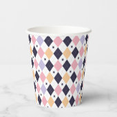 Diamant Lila rosa mit Spinnen Pappbecher (Rückseite)