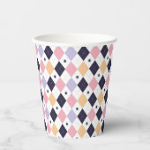 Diamant Lila rosa mit Spinnen Pappbecher (Vorderseite)