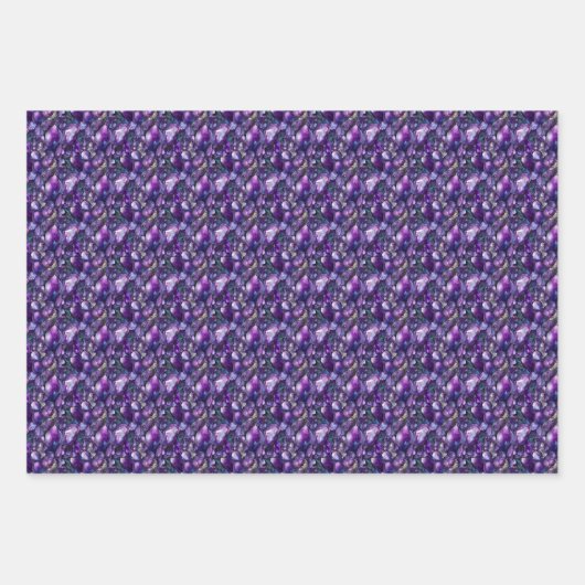 Diamant, Lila und Aquamarin Geschenkpapier Set (Vorderseite 2)