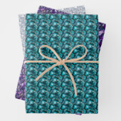 Diamant, Lila und Aquamarin Geschenkpapier Set (Beispiel)