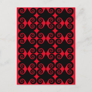 Diamant-Locken-Muster Postkarte