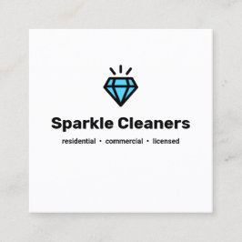 Diamant-Logo-Housekeeping-Service Quadratische Visitenkarte