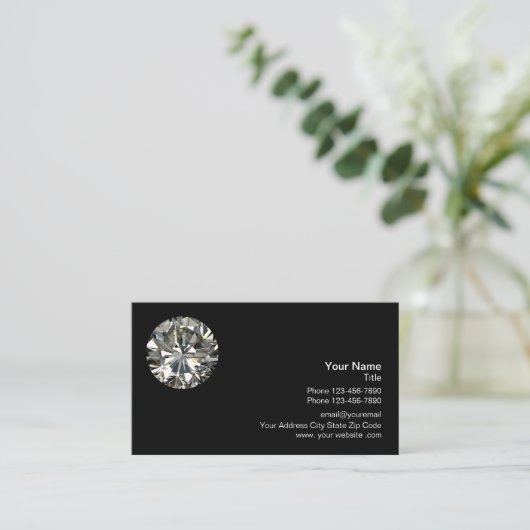 Diamant-Logo-Schablone Visitenkarte (Stehend Vorderseite)